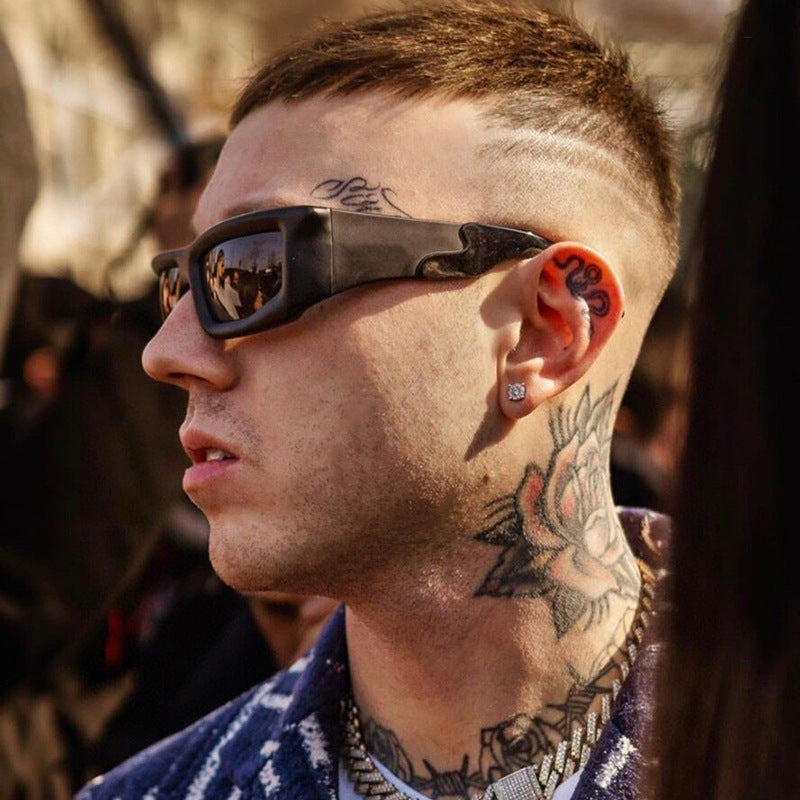 Damen sportliche Sonnenbrille mit modernem, robustem Design und UV-Schutz Karnz