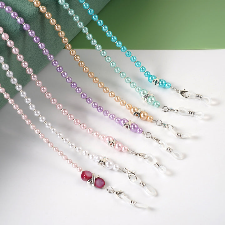Elegante Perlen Brille Kette Karnz