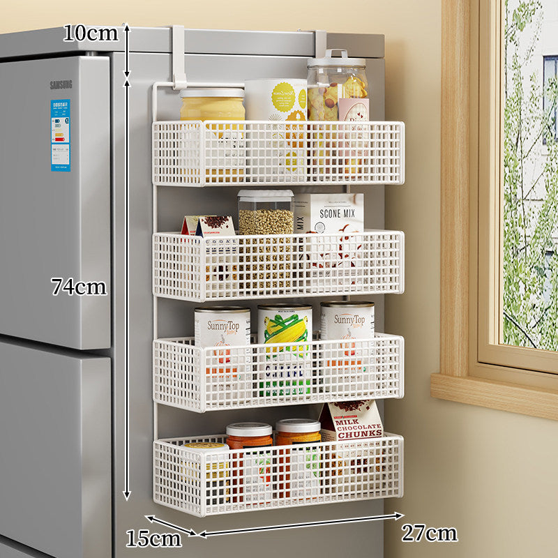 Über-Kühlschrank Doppel-Schicht Magnetische Drahtgeflecht Vorratsorganizer