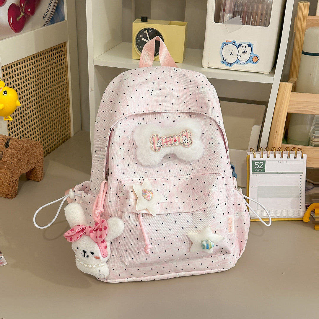 Leichte Polka Dot Freizeit-Rucksack Karnz