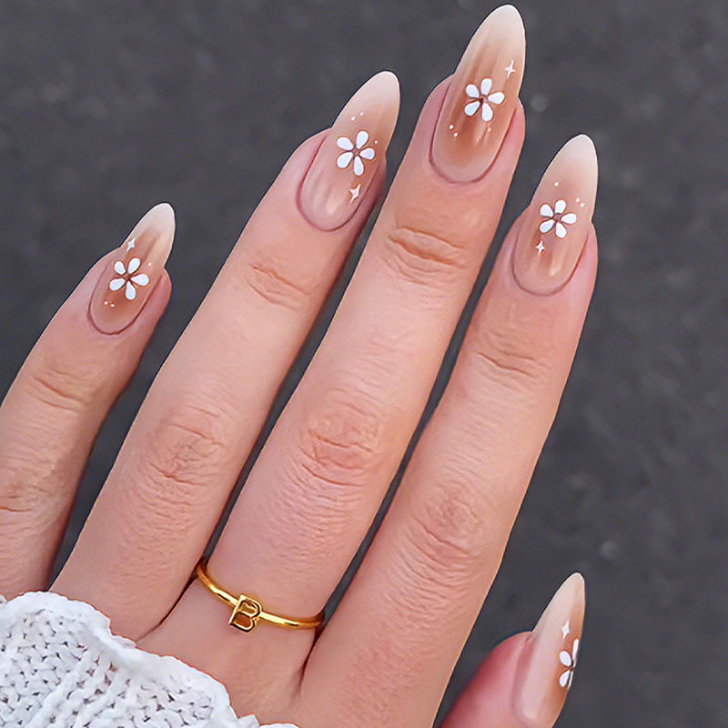 Press-On Nagelkunstset mit floralem Design Karnz