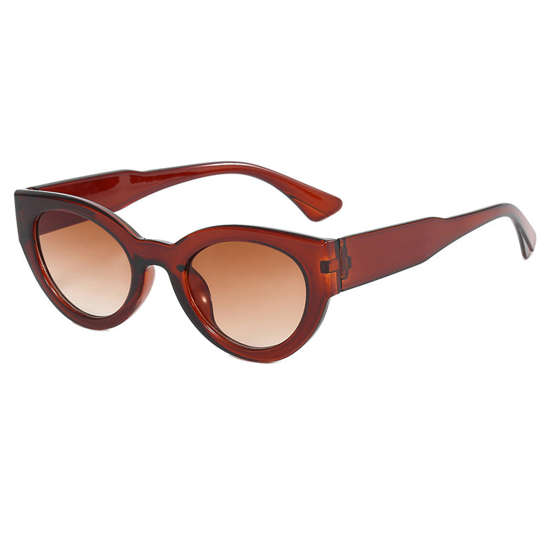 Damen modische quadratische Sonnenbrille mit verspiegelten Gläsern Karnz