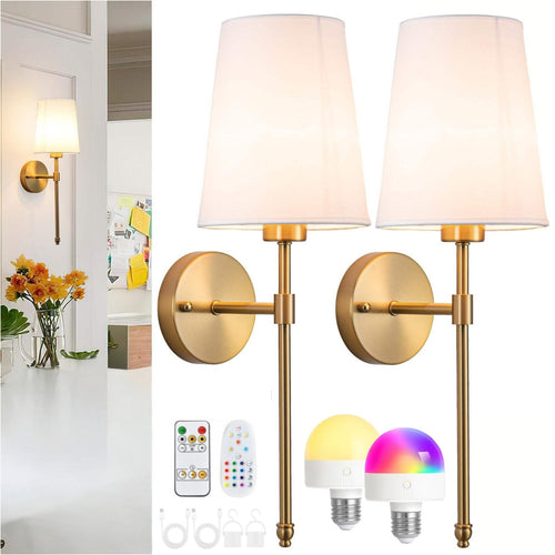 Elegante Satin-Gold Wandleuchte