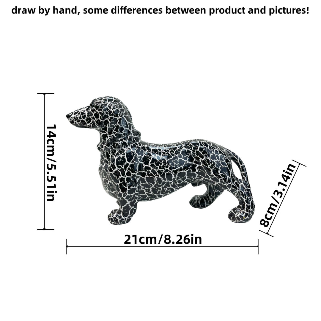 Kreative Dekofigur eines Dachshunds Karnz