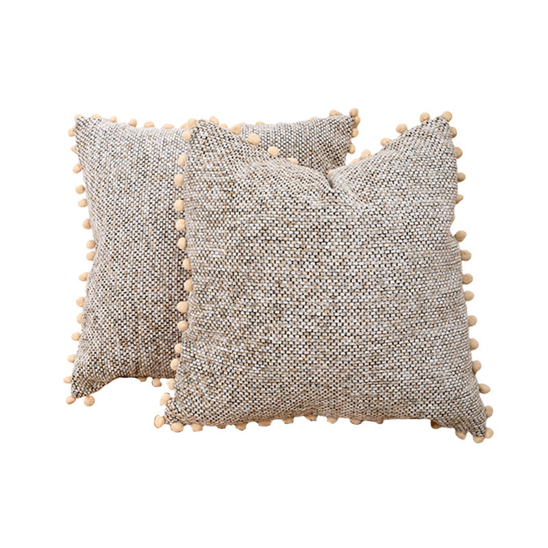 Strukturierter gestrickter Dekokissen