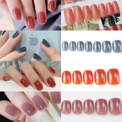 Glänzendes Fashion Press-On Nagelset Karnz