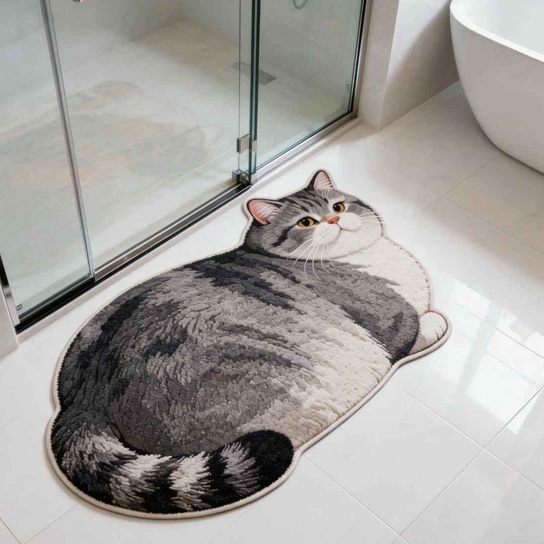 Katzenförmige Badmatte Karnz