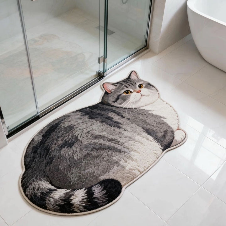 Katzenförmige Badmatte Karnz
