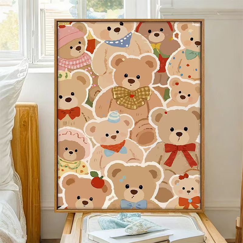 Niedliche Bären-Themen dekorative Wandkunst Karnz