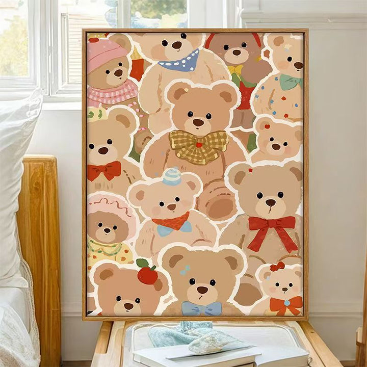 Niedliche Bären-Themen dekorative Wandkunst Karnz