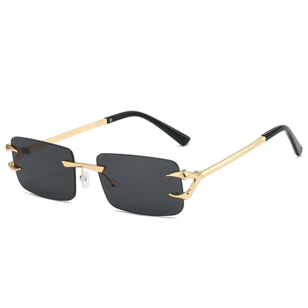 Damen futuristische Sonnenbrille mit innovativem Gestell und witterungsbeständigen Gläsern Karnz