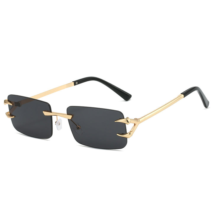 Damen futuristische Sonnenbrille mit innovativem Gestell und witterungsbeständigen Gläsern Karnz