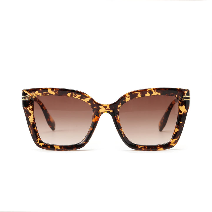 Damen trendige quadratische Sonnenbrille mit elegantem Gestell Karnz