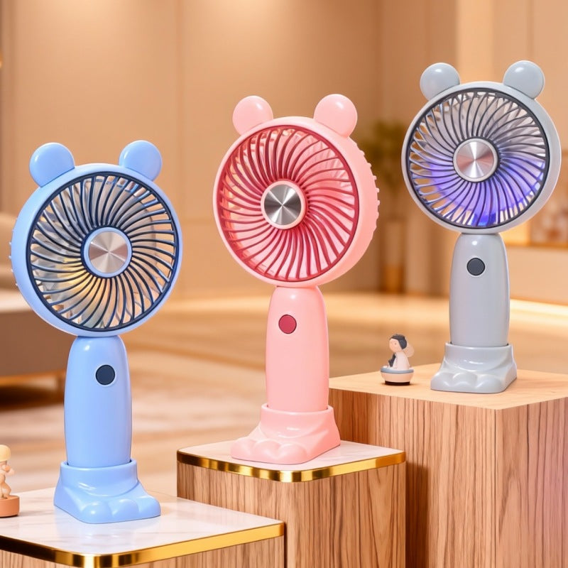 Damen Tragbarer Handschwenkventilator mit LED-Beleuchtung Karnz