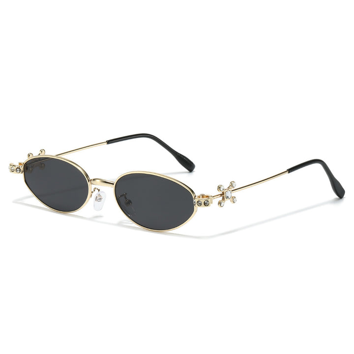 Elegante mit Strass verzierten Cateye-Sonnenbrille Karnz