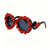 Damen Sonnenbrille mit floralem Design und einzigartigen Rahmenakzenten Karnz