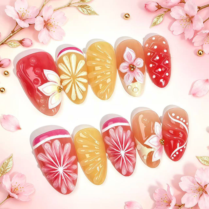 Frucht-inspirierte Press-On Nagelkunst Kollektion