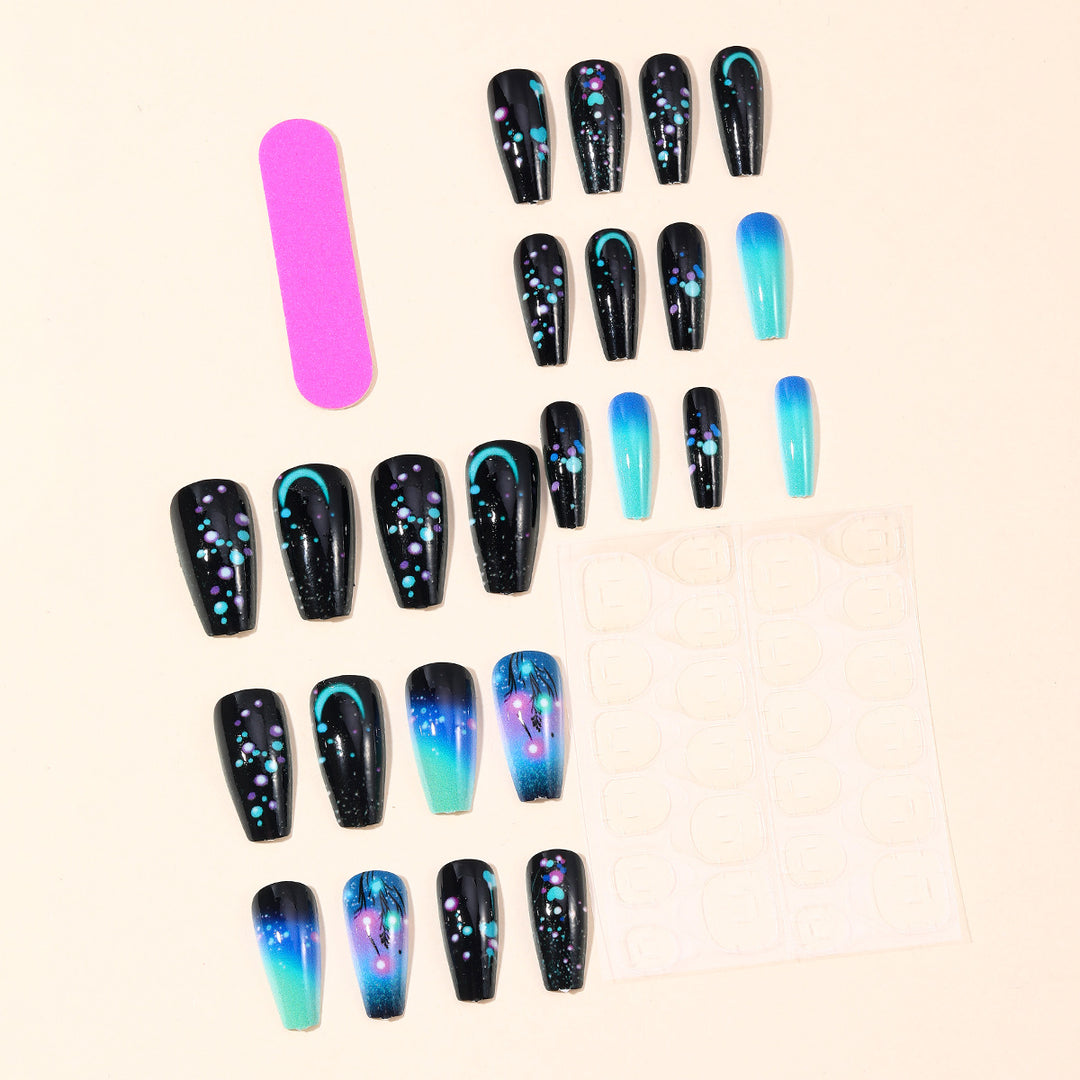 Glamouröse Neon Glitzer Nagelkunst Extensions Karnz