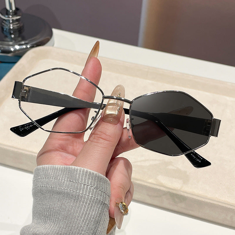 Damen modische Sonnenbrille im eleganten Sechseck-Design Karnz