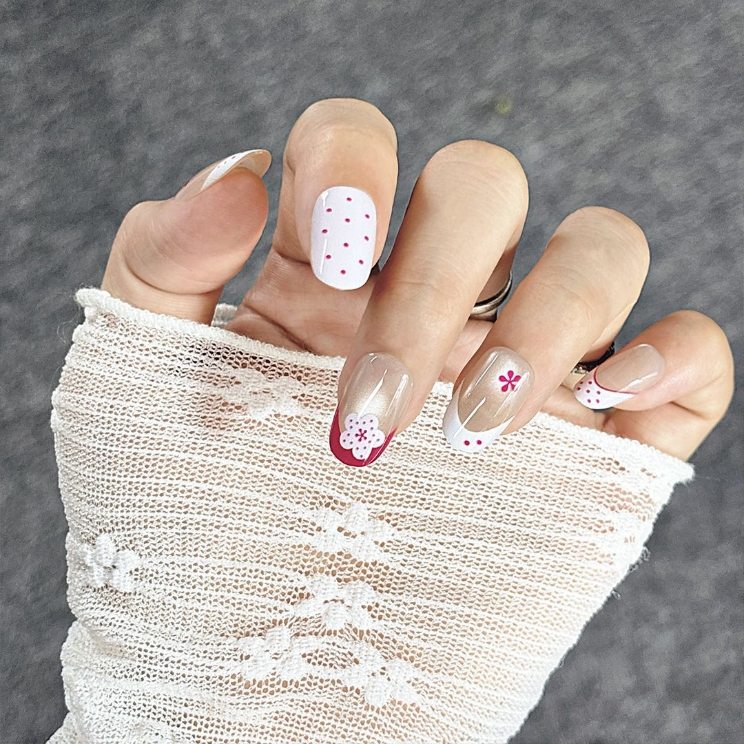 Floral Design Press-On Nail Set Karnz