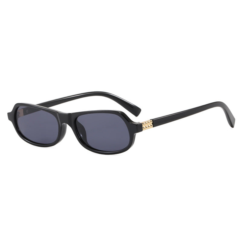 Damen schicke modische Sonnenbrille mit goldenen Akzenten Karnz