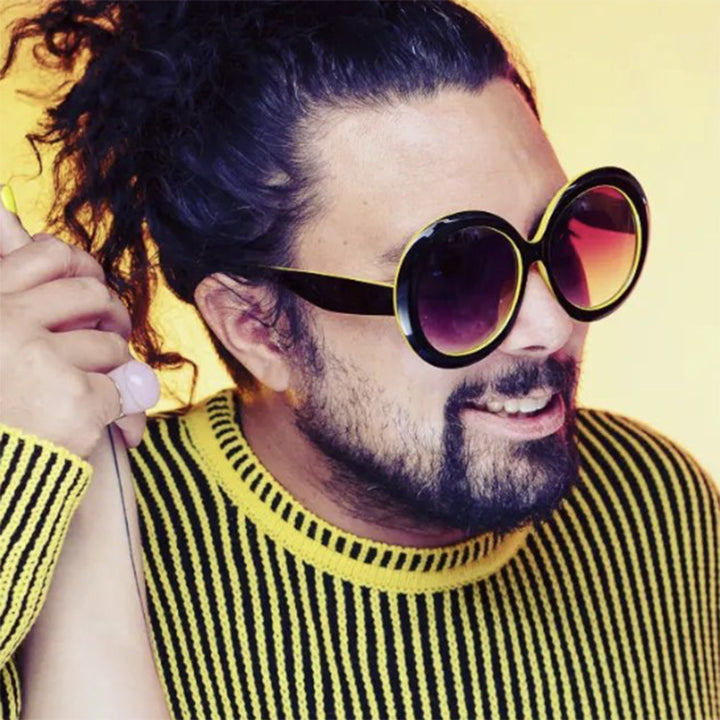 Damen modische Sonnenbrille mit großem Rahmen und UV-Schutz Karnz