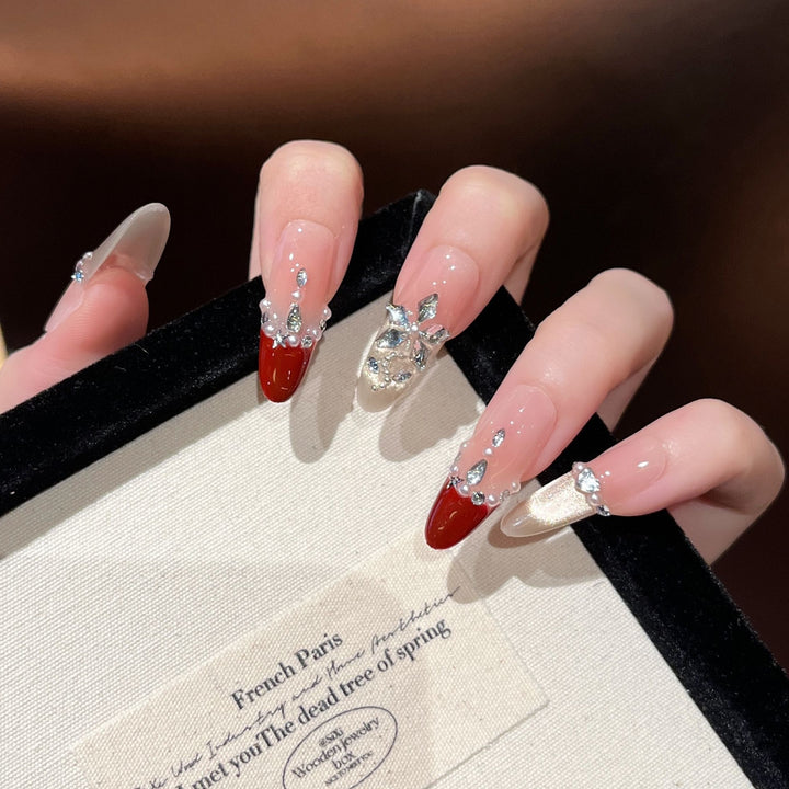 Künstlerische Glamour Press-On Nagelverlängerungen Karnz