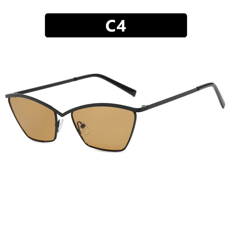 Damen Cat-Eye Sonnenbrille mit stylischem Metallrahmen und UV-Schutz Karnz