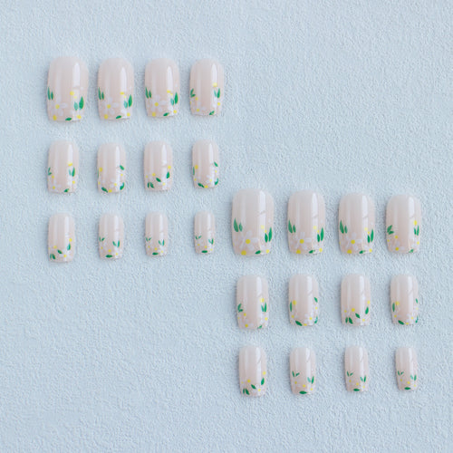 Floral Accent Acryl Nagelkunst