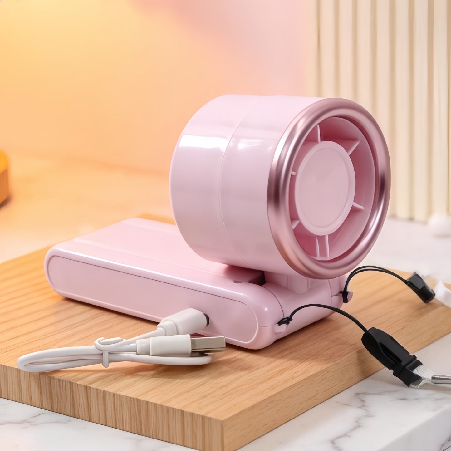 Damen Tragbarer Handventilator mit USB-Ladefunktion und ergonomischem Design Karnz