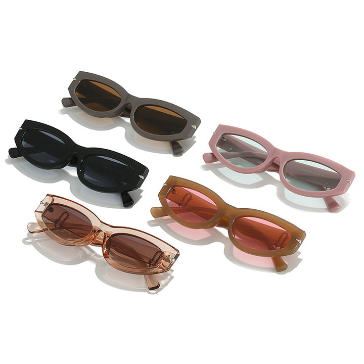 Retro-inspirierte Cat-Eye-Sonnenbrille mit boldem Rahmen Karnz