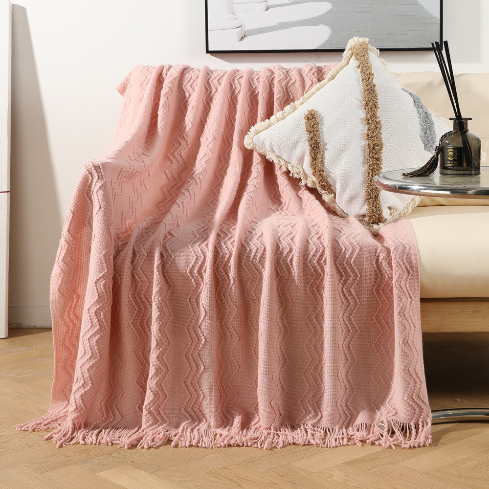 Dekorative Strickwurfdecke
