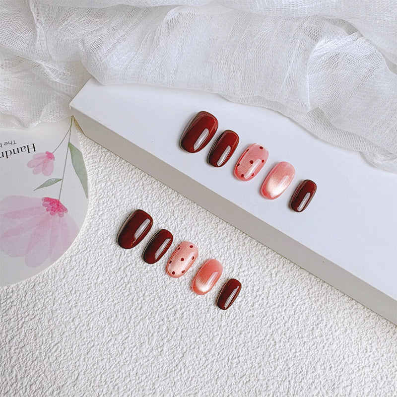 Klassisches French Tip Druck-Nagelset Karnz