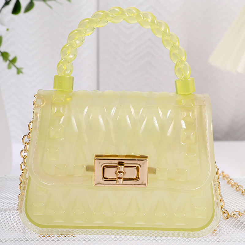 Damen Designer Handtasche mit strukturiertem Kunststoffgewebe Karnz