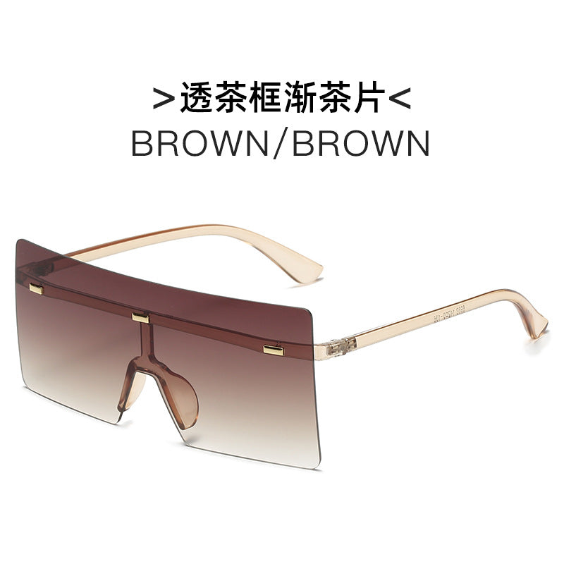 Damen futuristische Oversized-Sonnenbrille Karnz