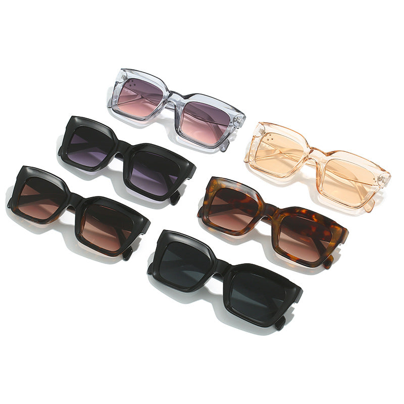 Damen modische quadratische Sonnenbrille mit elegantem, breitem Rahmen Karnz