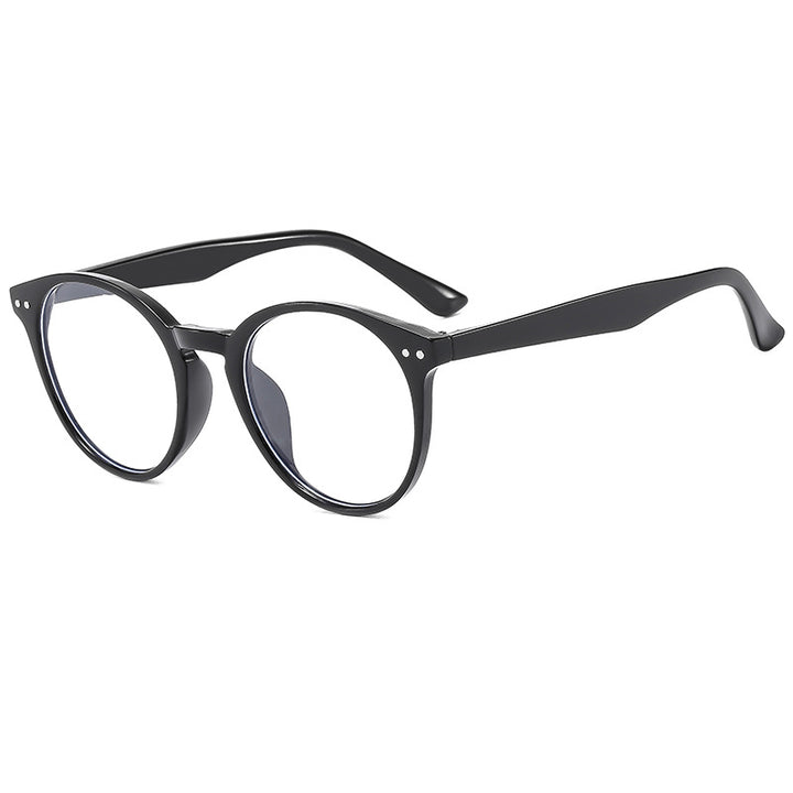 Damen modische runde Sonnenbrille mit transparentem Rahmen und UV-Schutz Karnz