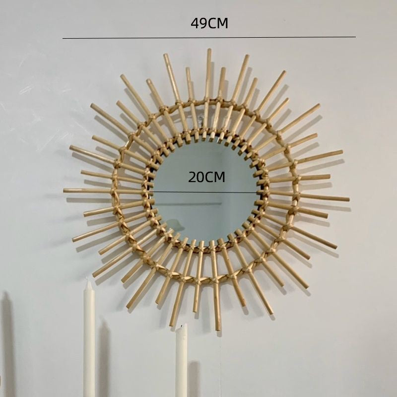 Wandspiegel mit Korbgeflecht Karnz