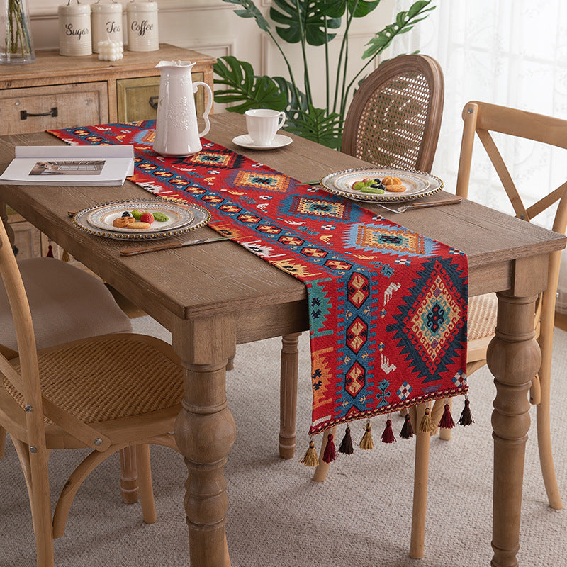Geometrisches Muster Bohemian Tischläufer