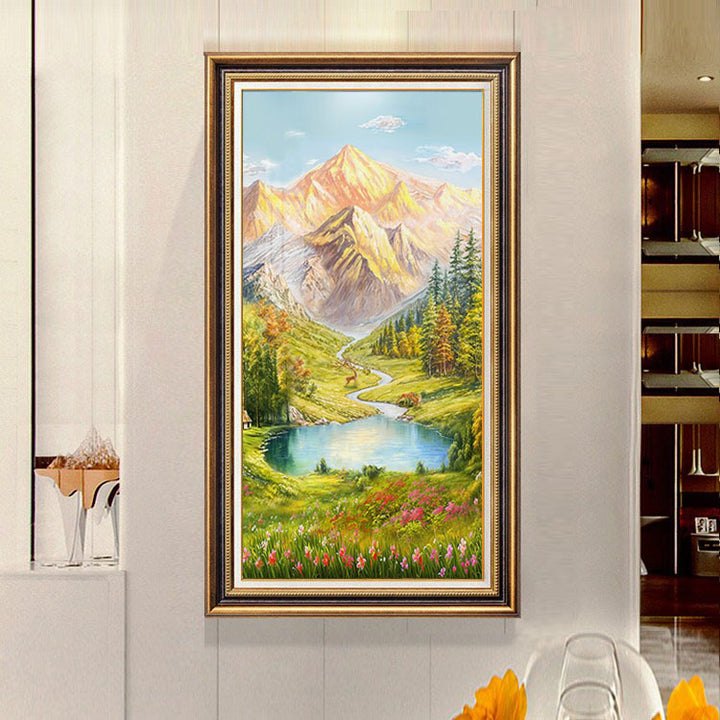 Elegante Schwan Landschaft Gerahmtes Kunstwerk