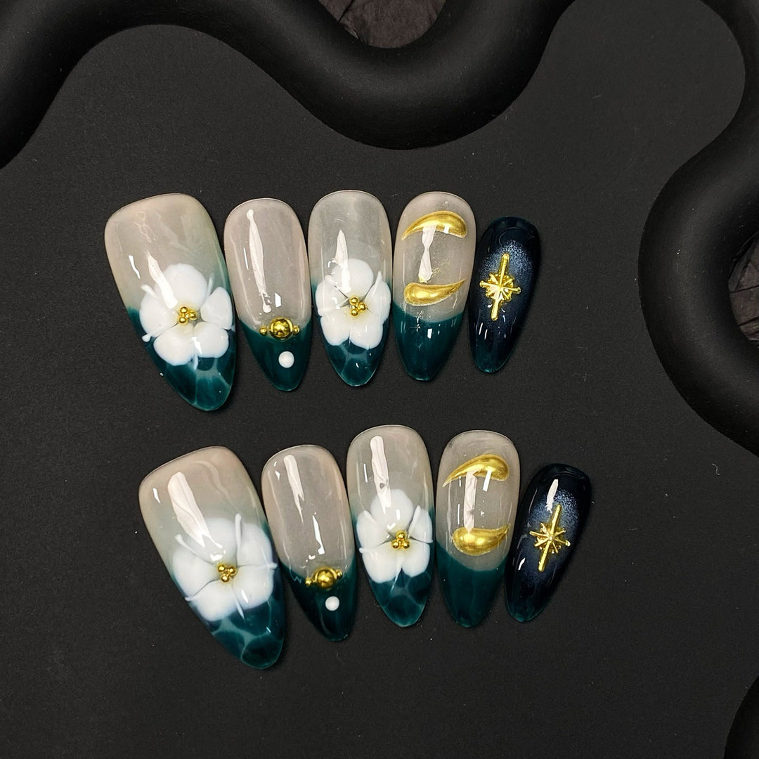 Dekorative Kunst Druck-On Nagelset