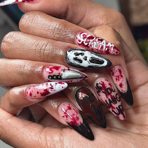 Halloween Kunstnagelset mit Gruseldesign Karnz