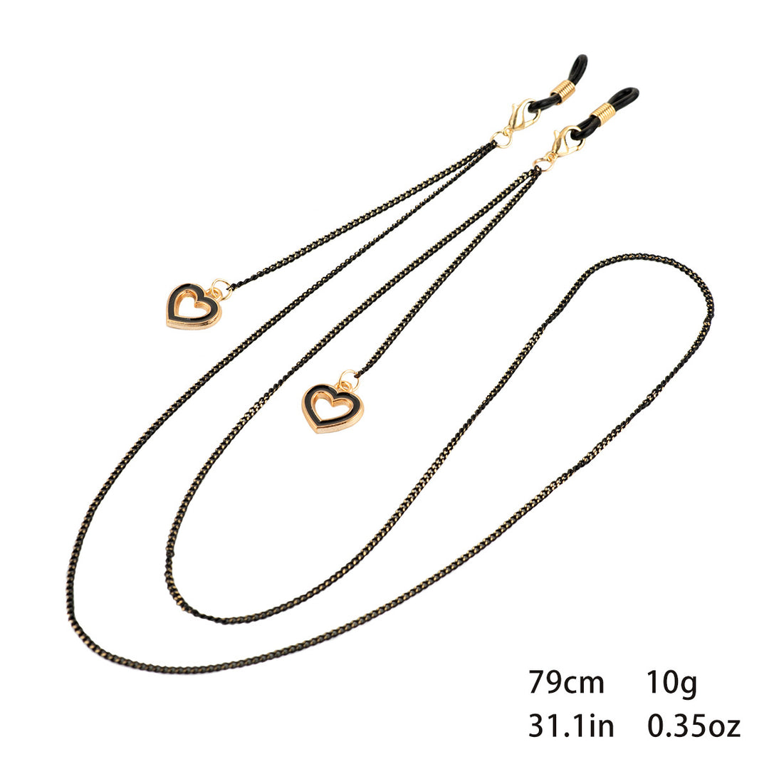 Herz Charm Brillen Kette Karnz