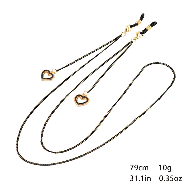 Herz Charm Brillen Kette Karnz