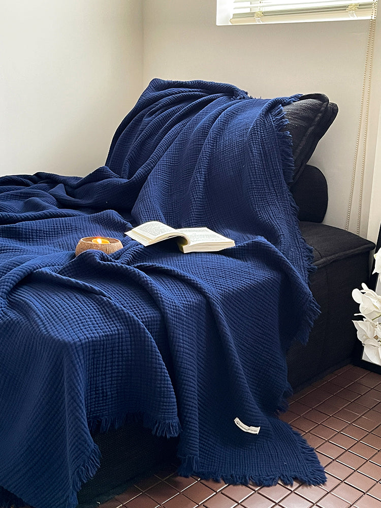 Damen Waffelstruktur Wohndecke Karnz