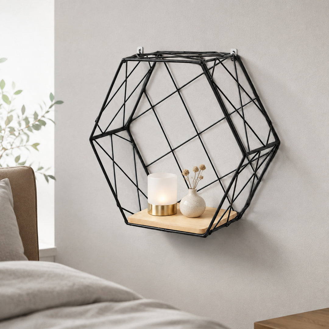 Geometrischer Drahtregal-Organizer