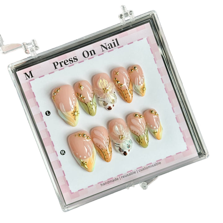 Dekorativer Druck-on-Nagelskulpturen-Set