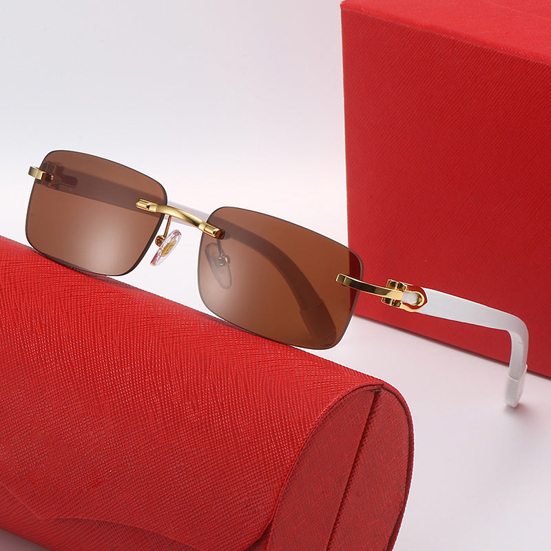 Damen rechteckige Designer-Sonnenbrille Karnz