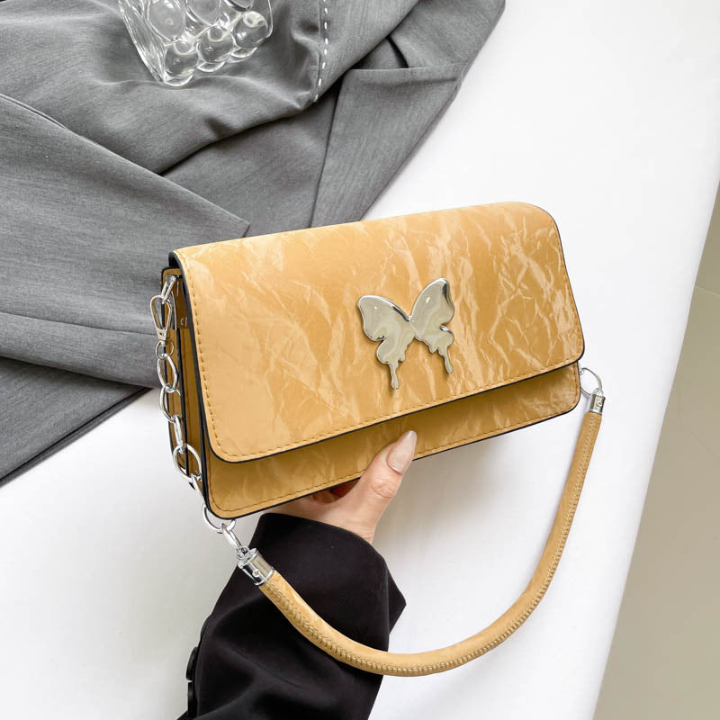 WoChic Designer Handtasche mit Schmetterling Accent Karnz