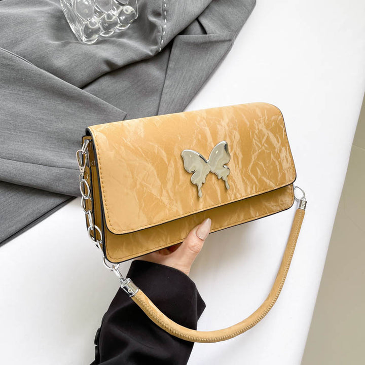 WoChic Designer Handtasche mit Schmetterling Accent Karnz